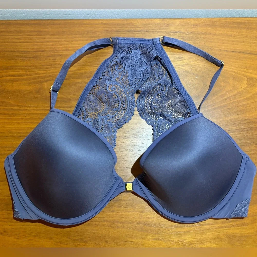 NWOT ThirdLove Lace Racerback Bra In Blue Womens Size 32D 1/2, 34C 1/2, 36B 1/2